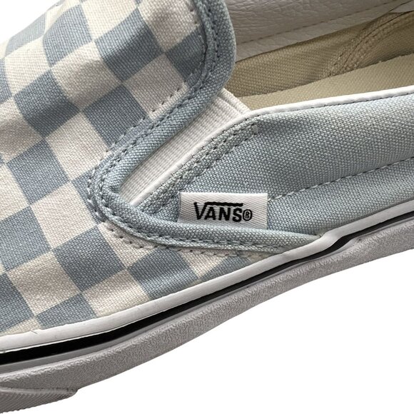 Vans Sky Blue White Checkerboard Classic Skater Slip-On Shoes Mens 7.5  Womens 9 - Picture 4 of 9